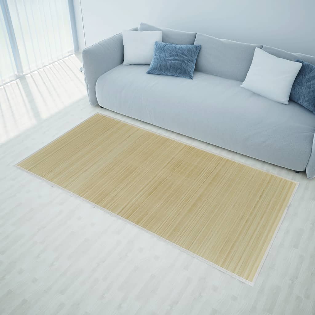 vidaXL Naturalny, prostokątny dywan bambusowy, 80 x 200 cm 241332