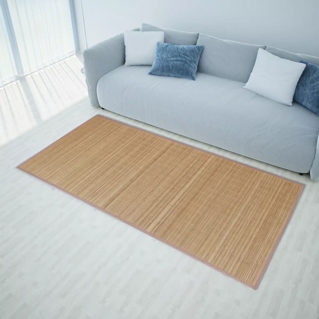 vidaXL Brązowy, prostokątny dywan bambusowy, 80x200 cm