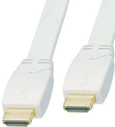Lindy Kabel cyfrowy HDMI - HDMI płaski biały 1.3b Full HD 41163 - 3m