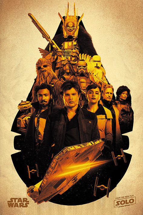Plakat PYRAMID INTERNATIONAL Solo A Star Wars Story Millennium Falcon Montage, 61x91 cm