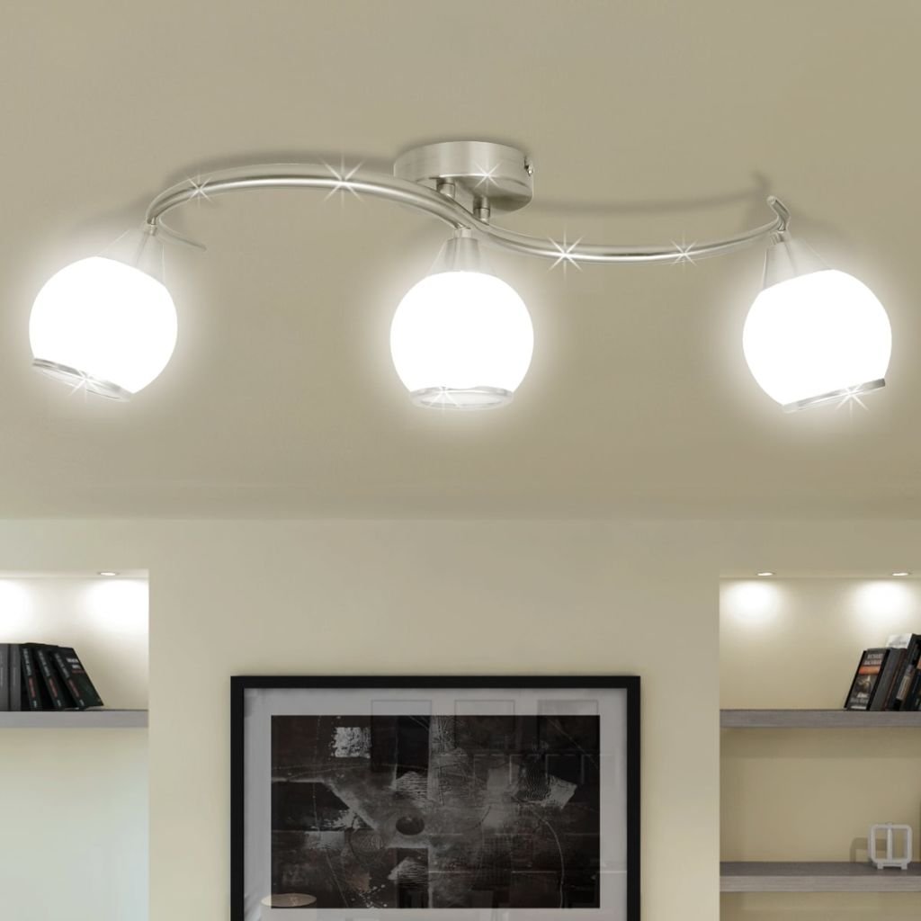 Vida Lampa wisząca z 3 szklanymi kloszami na falistej rurce V-240986