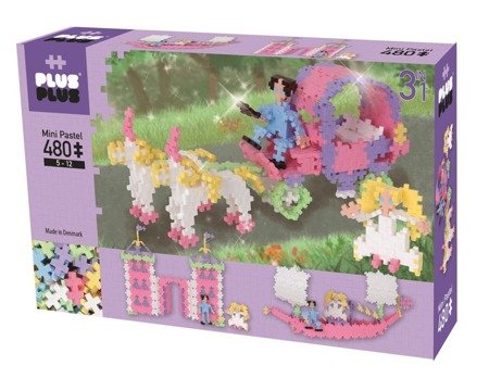 Plus Plus KSIĘŻNICZKA I KARETA klocki konstrukcyjne mini pastel 480 szt. PP 3771 PP 3771