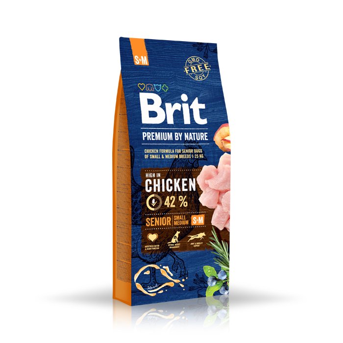 Brit Premium by Nature Senior S +M 3kg NOWA FORMUŁA! | DARMOWA DOSTAWA OD 99 ZŁ 110-170820