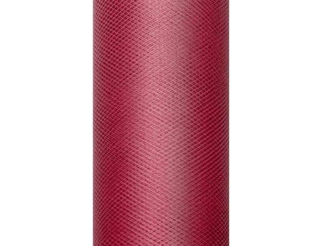PartyDeco Tiul gładki, bordowy, 0,08 x 20 m TIU8-082