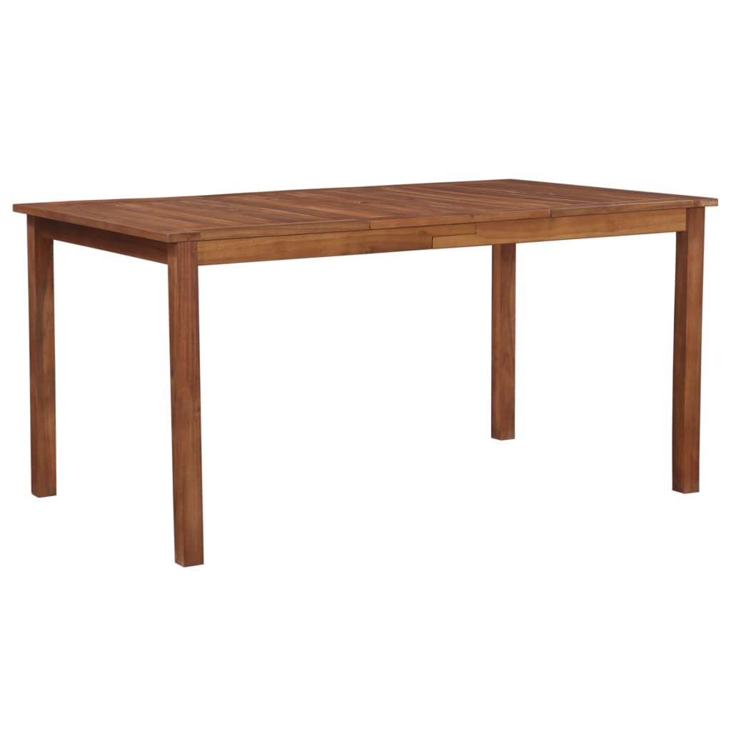 vidaXL Ogrodowy stół jadalniany, lite drewno akacjowe, 150x90x74 cm