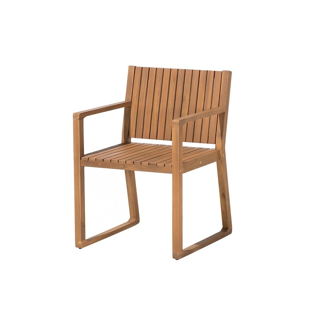Beliani Krzesło ogrodowe drewniane SASSARI