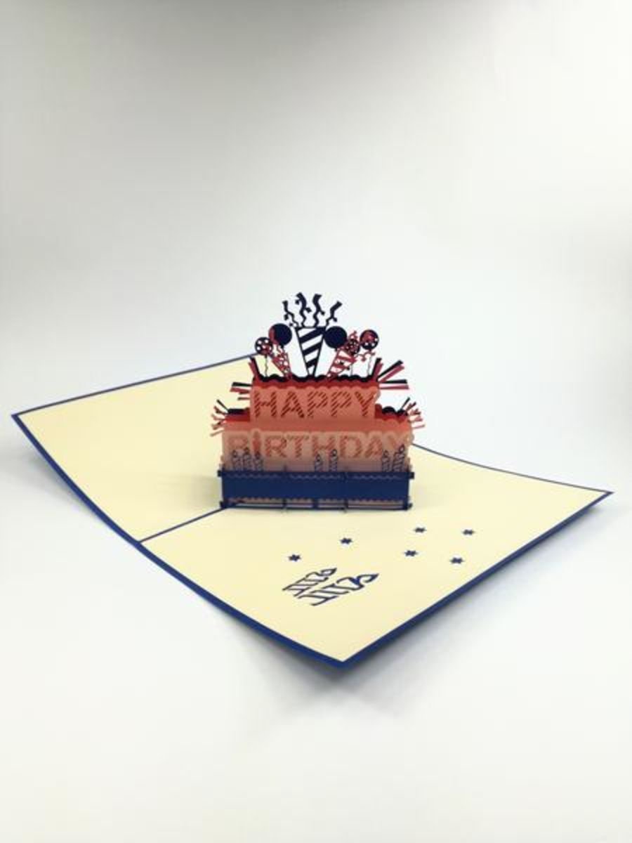 GrandGift Karnet urodzinowy 3D, Happy Birthday!