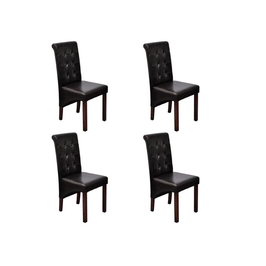 vidaXL Krzesła jadalniane, brąz (4 sztuki)