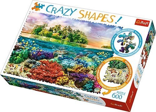 Trefl Puzzle 600 Crazy Shapes Tropikalna wyspa