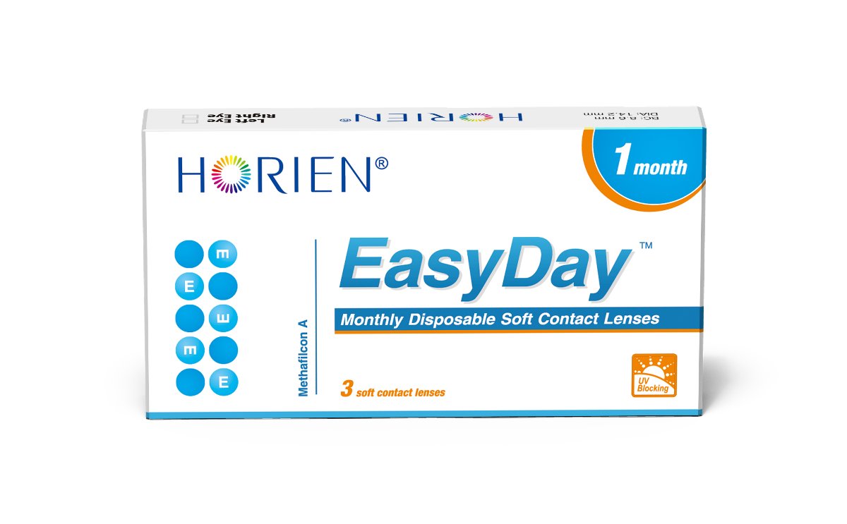 Horien, Easy Day, Soczewki miesięczne -4.00 krzywizna 8,6, 3 szt.
