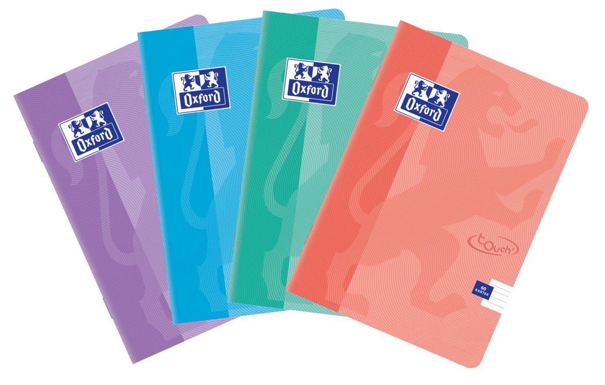Oxford Zeszyt TOUCH A5 90g 60k linia pastelowy 400123214