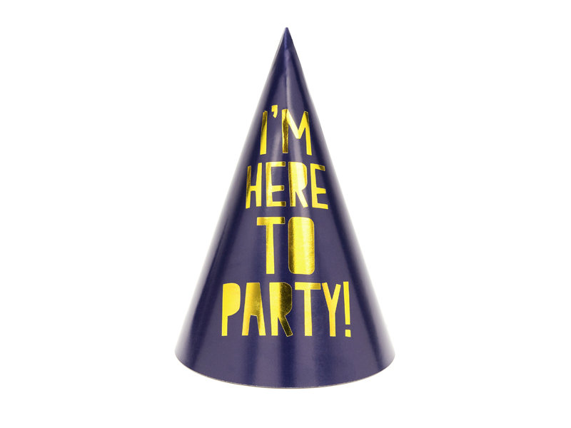 PartyDeco Czapeczki Let's Celebrate, mix, 15,5cm 6 szt. CPP10