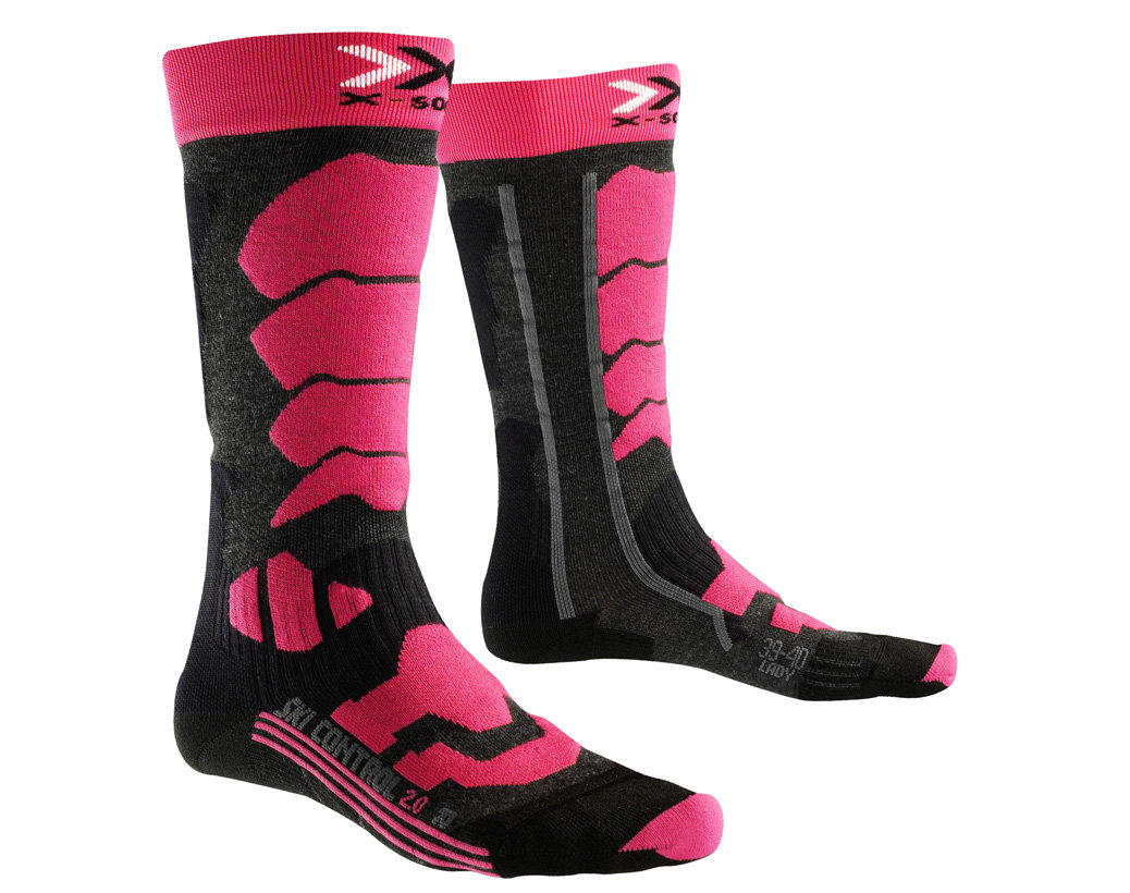 X-socks, Skarpety damskie, Ski Control 2.0 Women, różowy, rozmiar 41-42