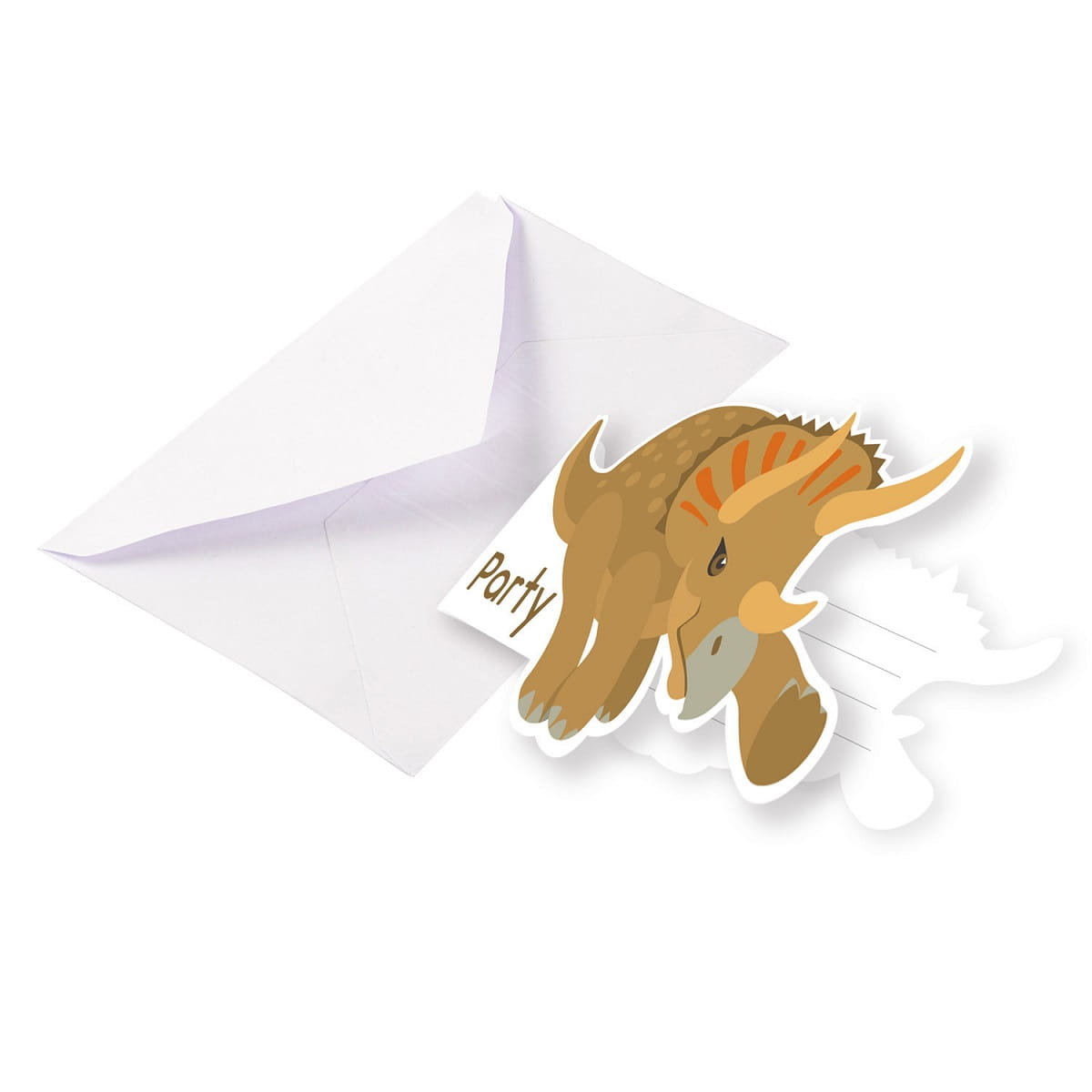 Amscan Zaproszenia z kopertami Happy Dinosaur 8 szt. 9903979