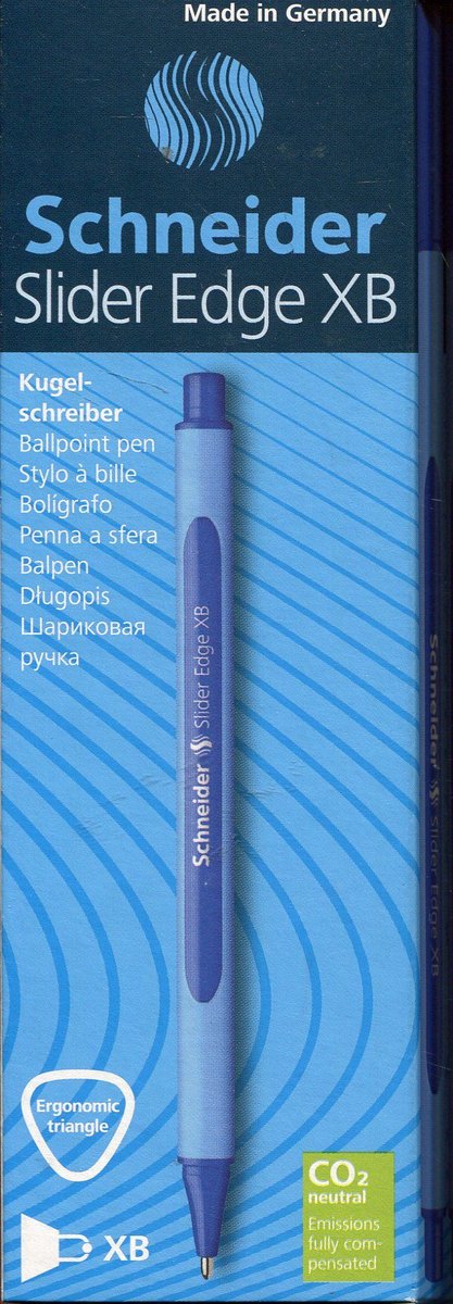 SCHNEIDER Długopis Slider Edge XB niebieski 10 sztuk