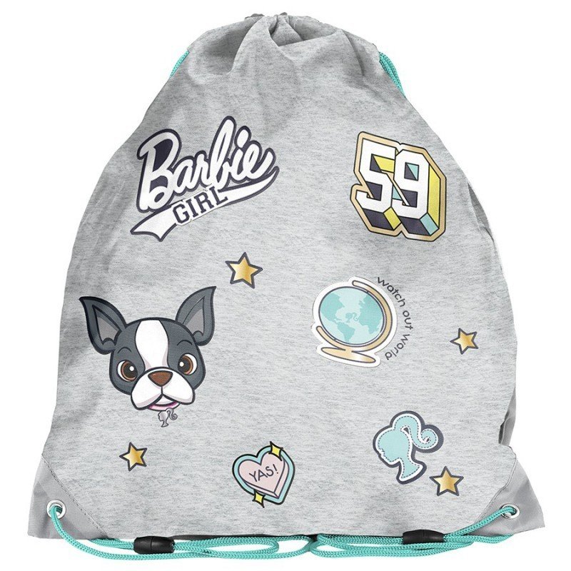 PASO Worek na buty Barbie szary