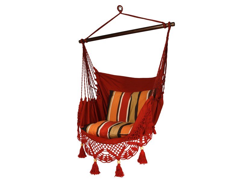 Fotel hamakowy KOALA AHC-11, czerwony, 130x127 cm