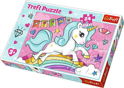Trefl Puzzle 24 maxi Słodki Jednorożec