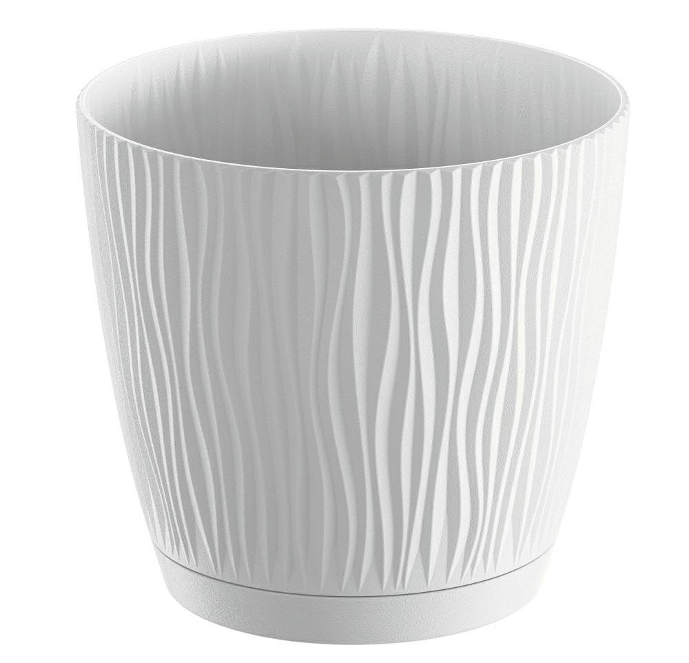 Prosperplast Doniczka Sandy, biała, 13 cm, 1 L