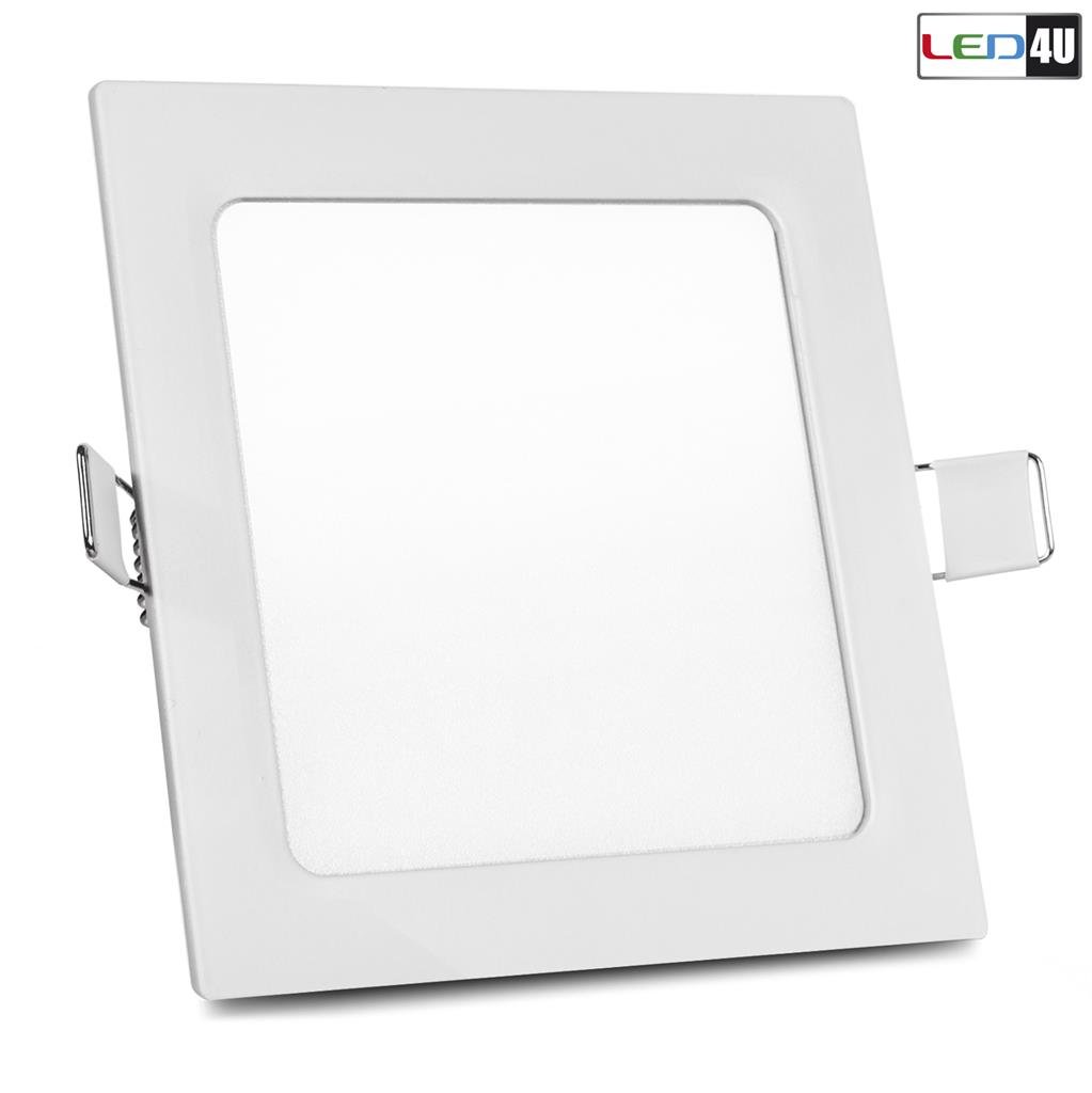 Maclean Panel LED sufitowy podtynkowy slim 12W Warm white 2800-3200K Led4U LD154W 170 170 H20mm