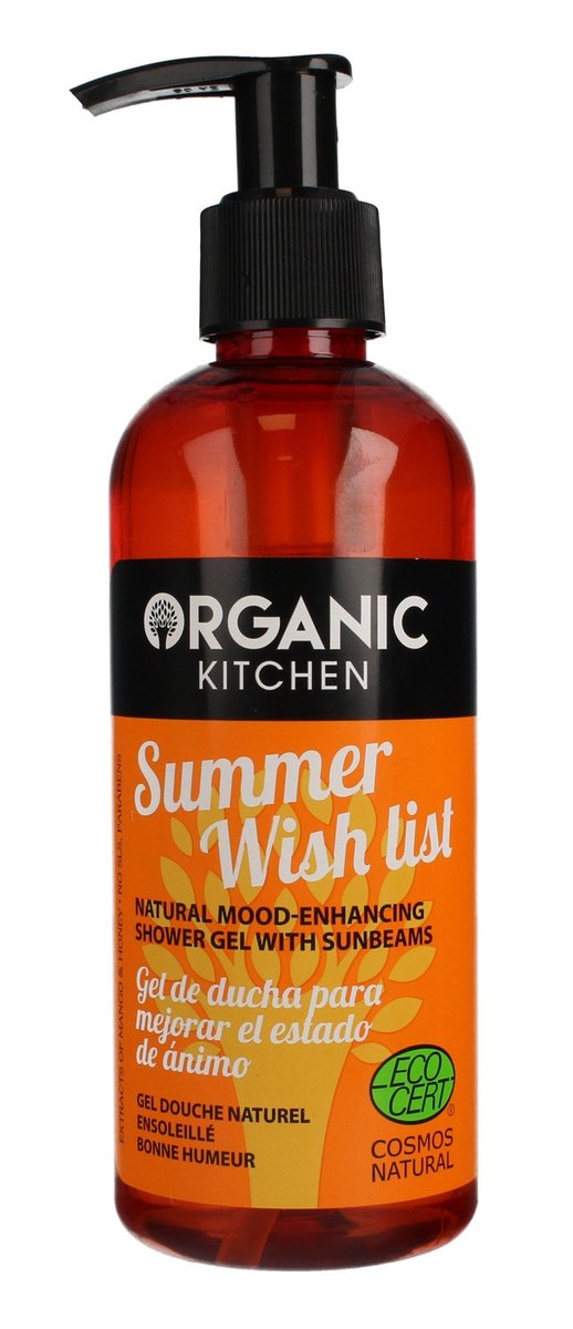 Organic KITCHEN KITCHEN Naturalny NASTROJOWY żel pod prysznic LETNIA LISTA ŻYCZEŃ 260 ML