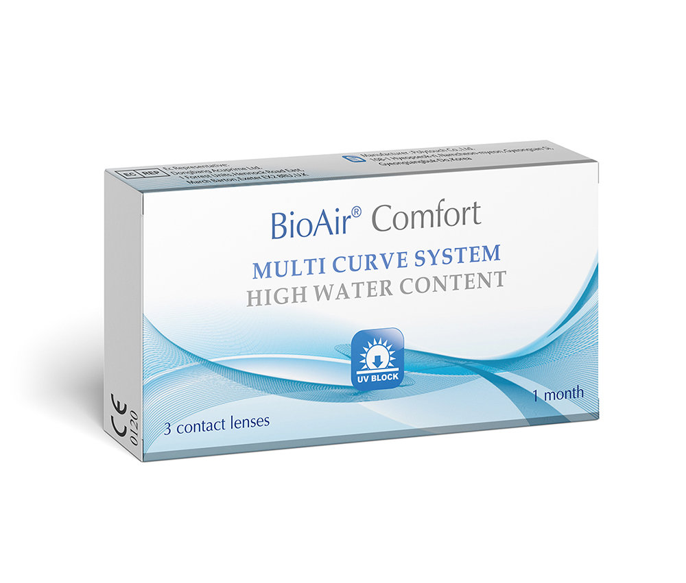 BioAir, Comfort, Soczewki miesięczne -3.00 krzywizna 8,6, 3 szt.
