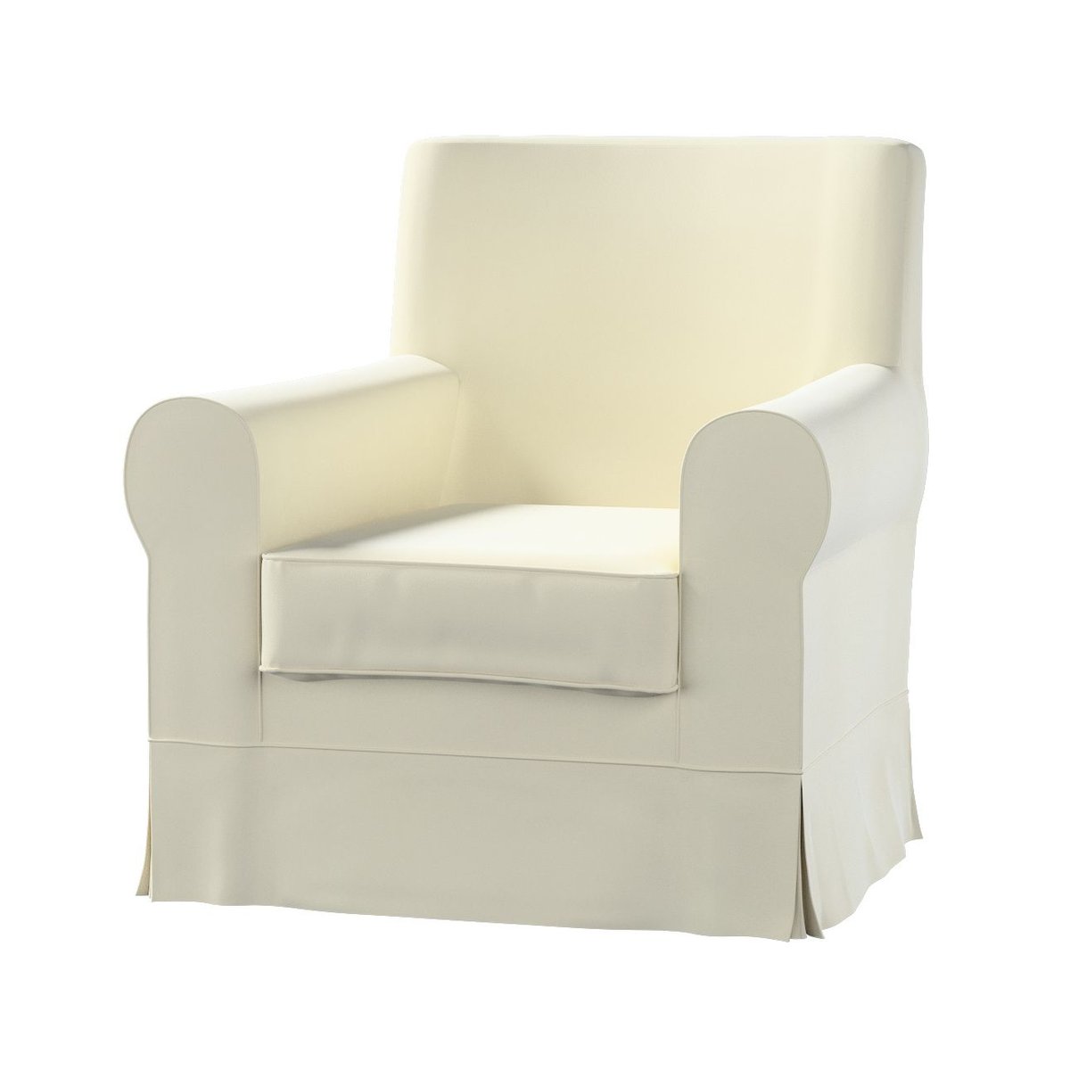 Dekoria Pokrowiec na fotel Ektorp Jennylund śmietankowa biel 78 x 85 x 84 cm Velvet 613-704-10