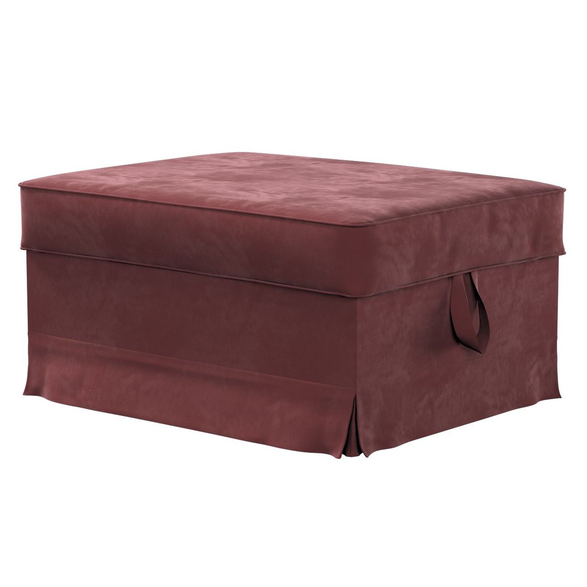 Dekoria Pokrowiec na podnóżek Ektorp Bromma bordowy 60 x 79 x 42 cm Velvet 614-704-26