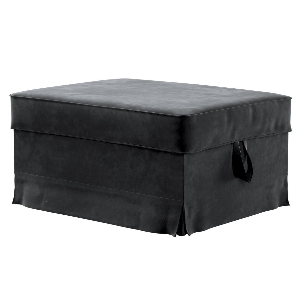 Dekoria Pokrowiec na podnóżek Ektorp Bromma głęboka czerń 60 x 79 x 42 cm Velvet 614-704-17