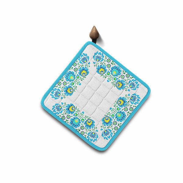 Domarex Domarex Podkładka kuchenna Folk, niebieska, 20 x 20 cm