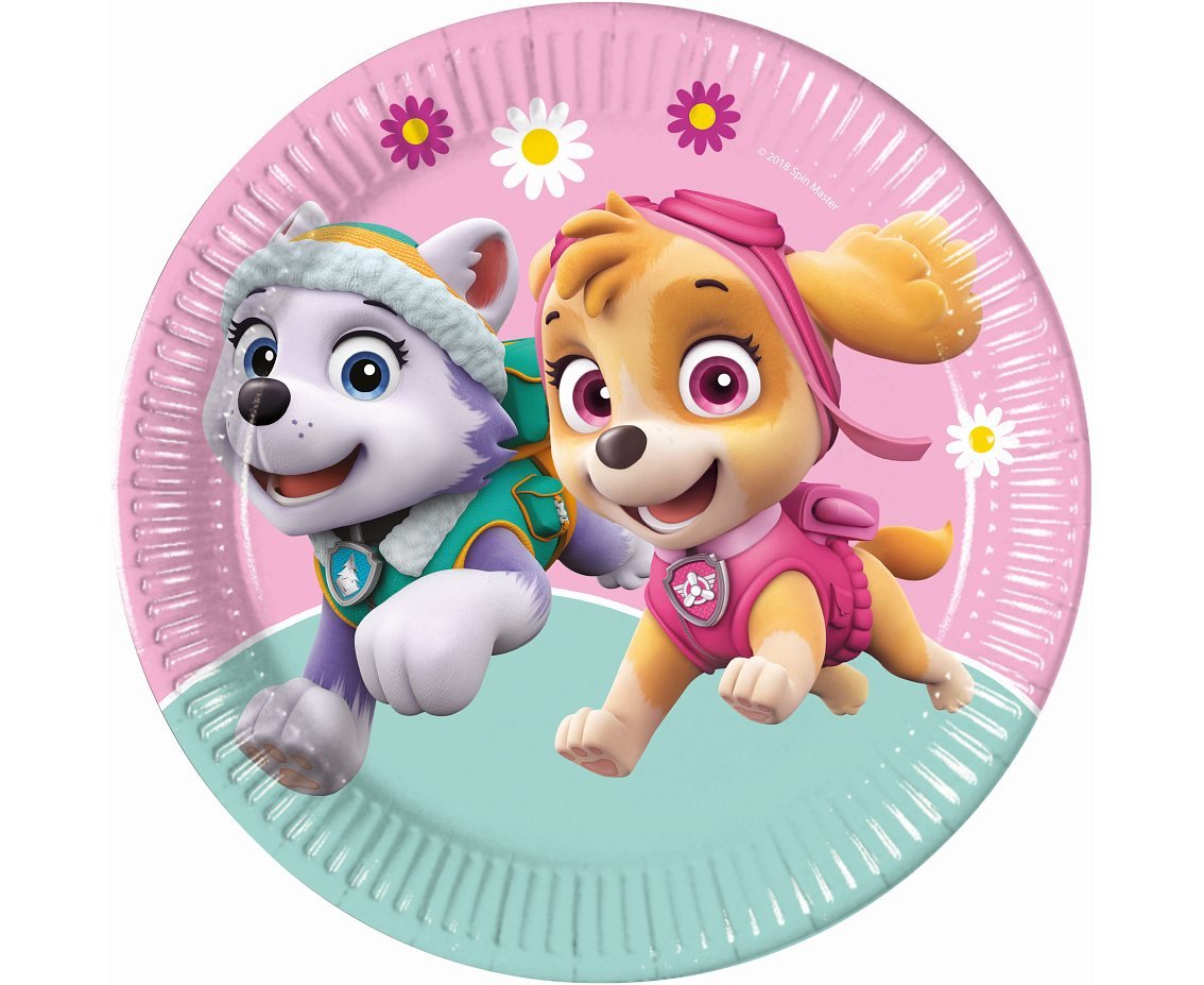 Procos Talerzyki papierowe "Paw Patrol Skye and Everest" PROCOS 23 cm 8 szt 90274