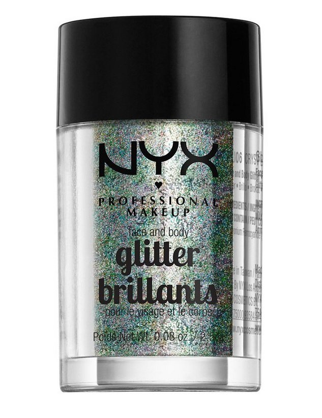 NYX Professional MakeUp Professional MakeUp Face & Body Glitter brokat do twarzy i ciała 06 Crystal 2.5g 65980-uniw