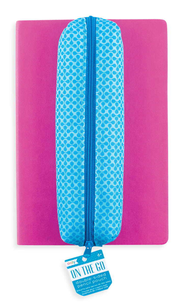 KOLOROWE BALONIKI Podręczny Dwustronny Piórnik Niebieski