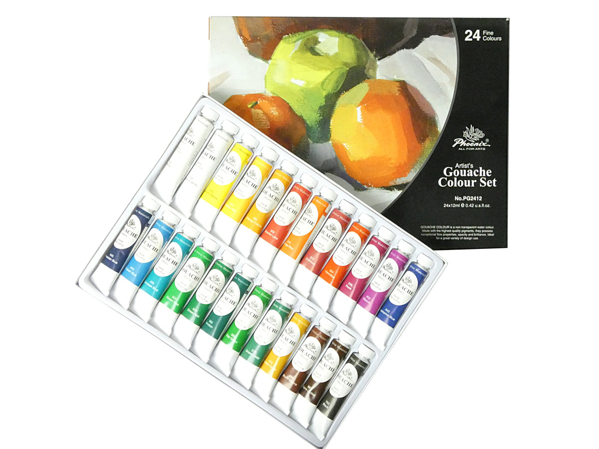 Farby gouache, 24 kolory