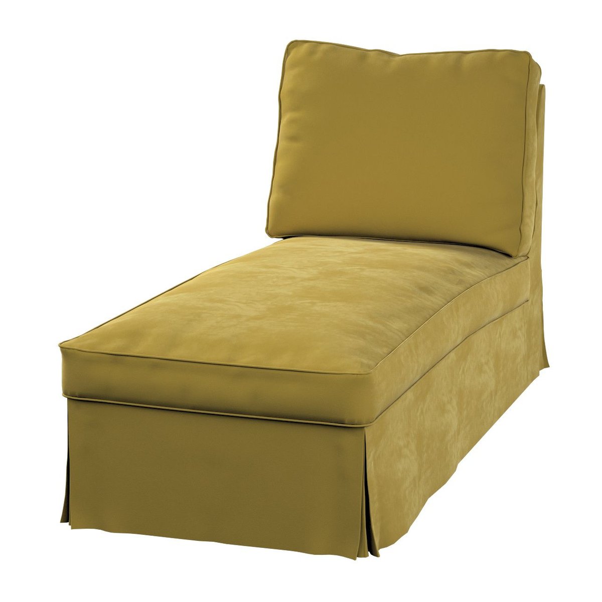 Dekoria Pokrowiec na szezlong leżankę Ektorp wolnostojący prosty tył oliwkowy zielony 63 x 166 x 73 cm Velvet 1004-704-27