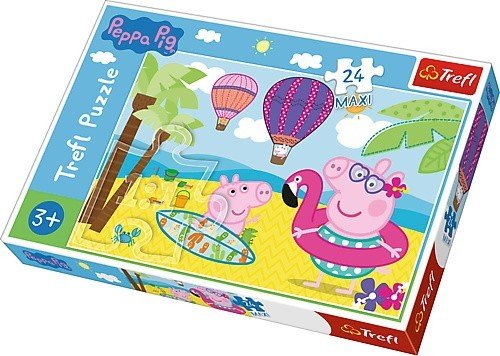 Trefl Puzzle 24 maxi Świnka Peppa na wakacjach