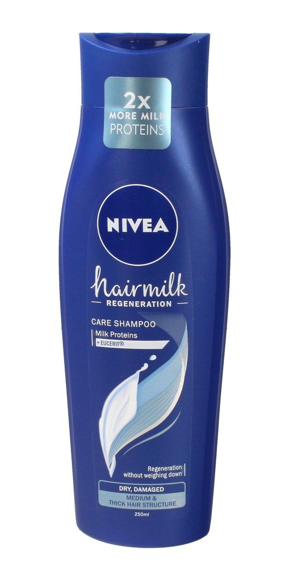 Nivea, Hairmilk, mleczny szampon do włosów normalnych, suchych i zniszczonych, 250 ml