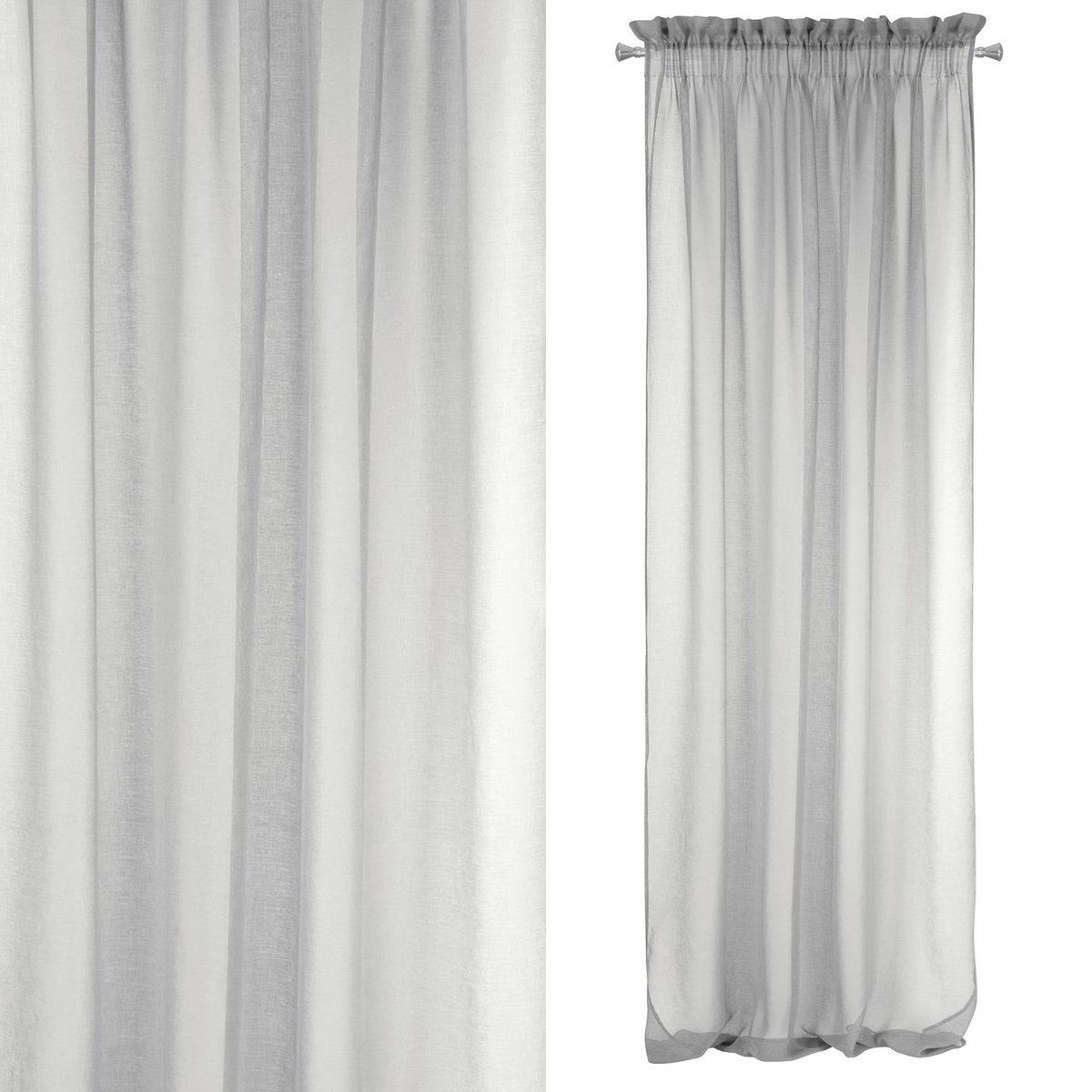 Firana EUROFIRANY Metis, stalowa, 140x300 cm