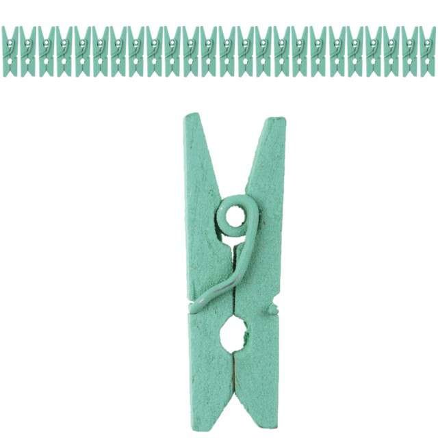 SANTEX Klamerki drewniane 2,5 cm, miętowe, SANTEX, 24 szt SX2691-28