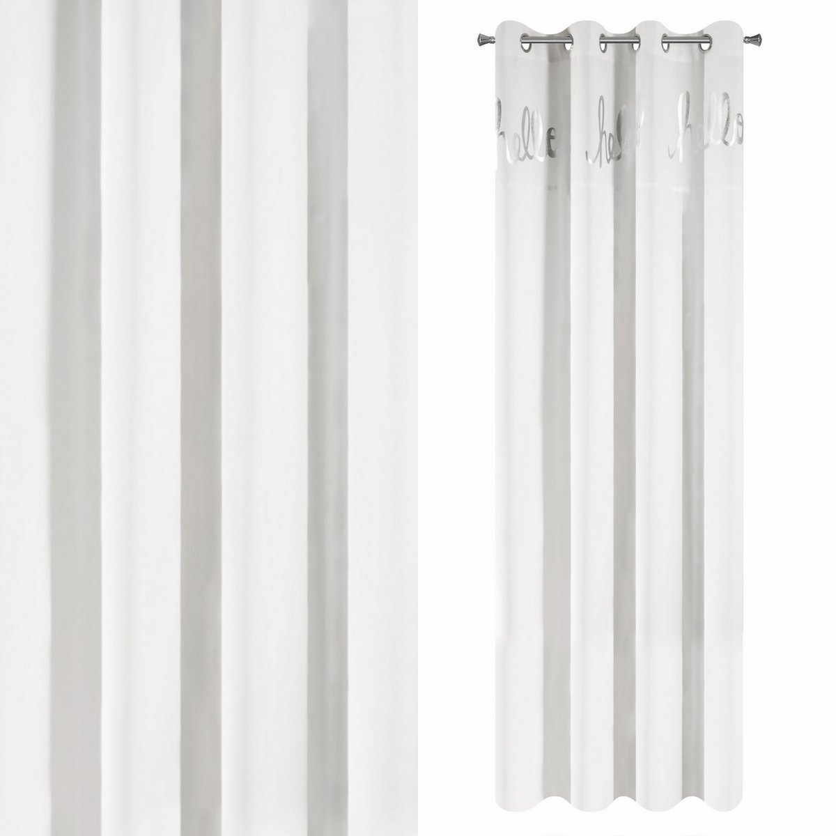 Zasłona EUROFIRANY Hello, biała, 140x250 cm