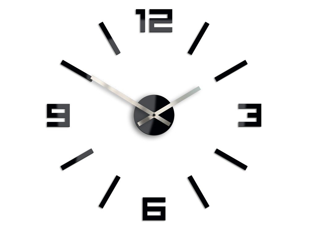 Modern Clock Nowoczesna Clock Arabic Zegar ścienny, akryl Arabic Black