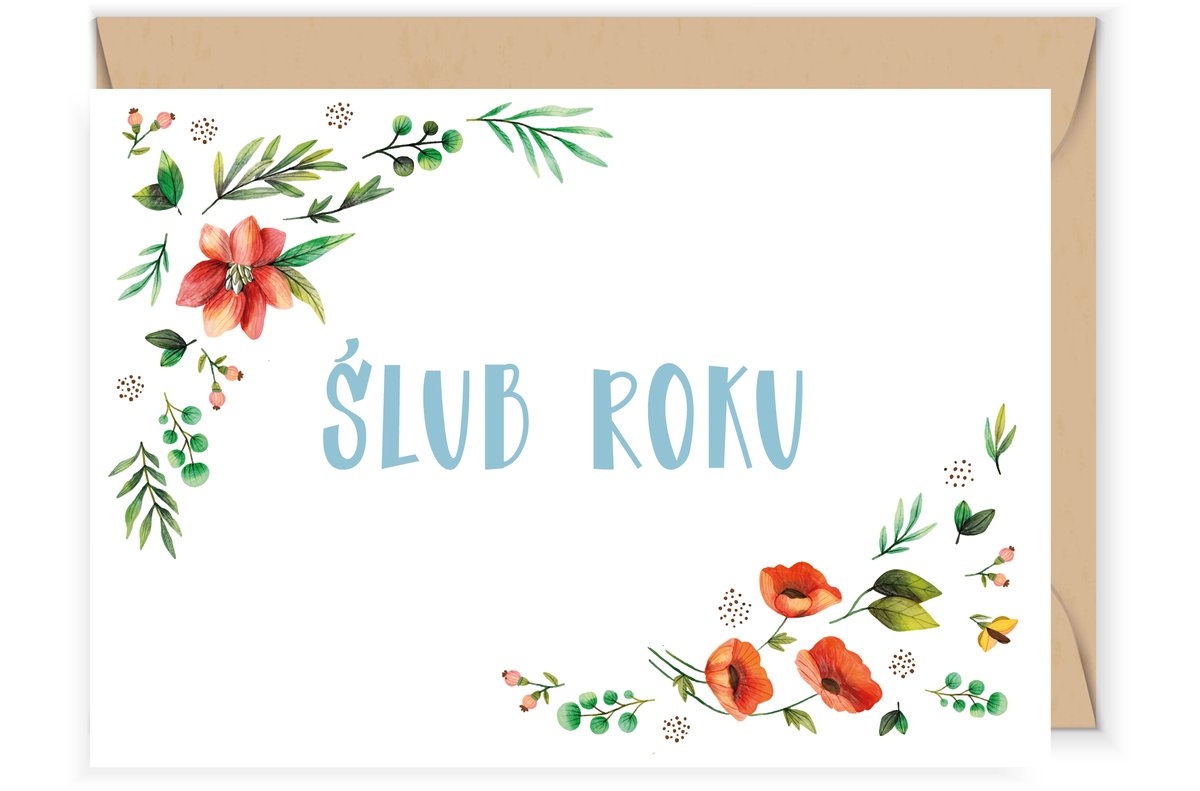 Karnet okolicznościowy, ślub roku