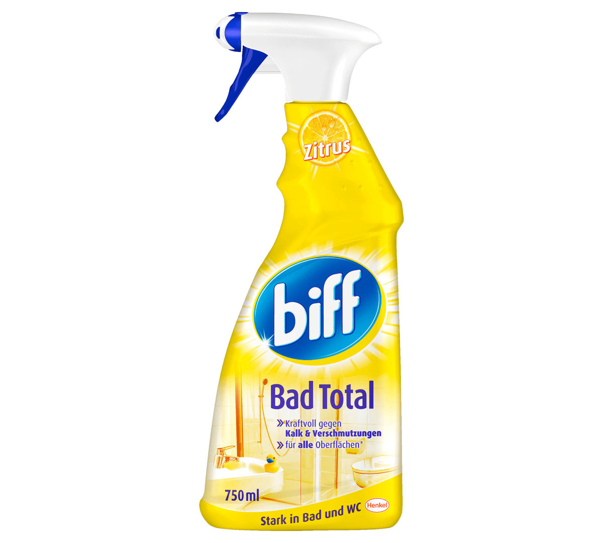 Zdjęcia - Środek czyszczący do kuchenek i kuchni Henkel Biff Bad Total Zitrus Spray 750ml  (spray do czyszczenia armatury)