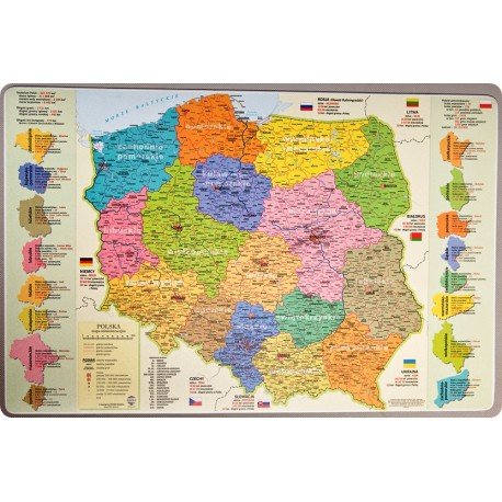 Podkładka na biurko Mapa administracyjna Polski