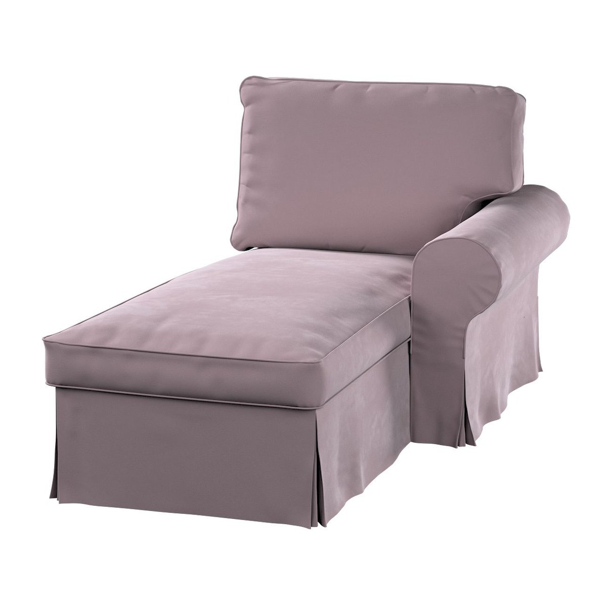 Dekoria Pokrowiec na szezlong Ektorp prawy zgaszony róż 84 x 166 x 73 cm Velvet 641-704-14