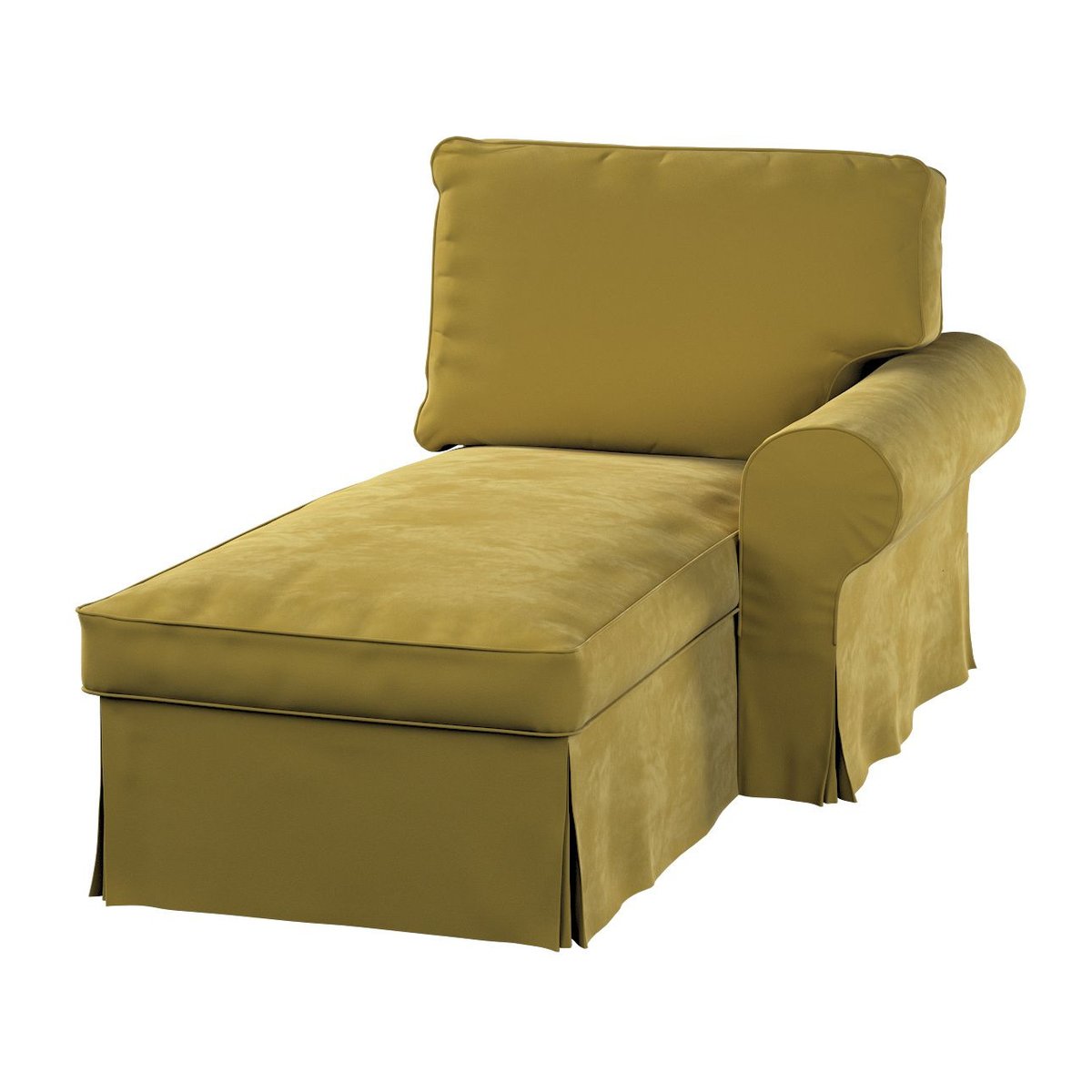 Dekoria Pokrowiec na szezlong Ektorp prawy oliwkowy zielony 84 x 166 x 73 cm Velvet 641-704-27