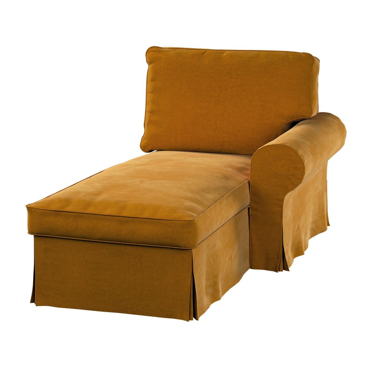 Dekoria Pokrowiec na szezlong Ektorp prawy miodowy 84 x 166 x 73 cm Velvet 641-704-23