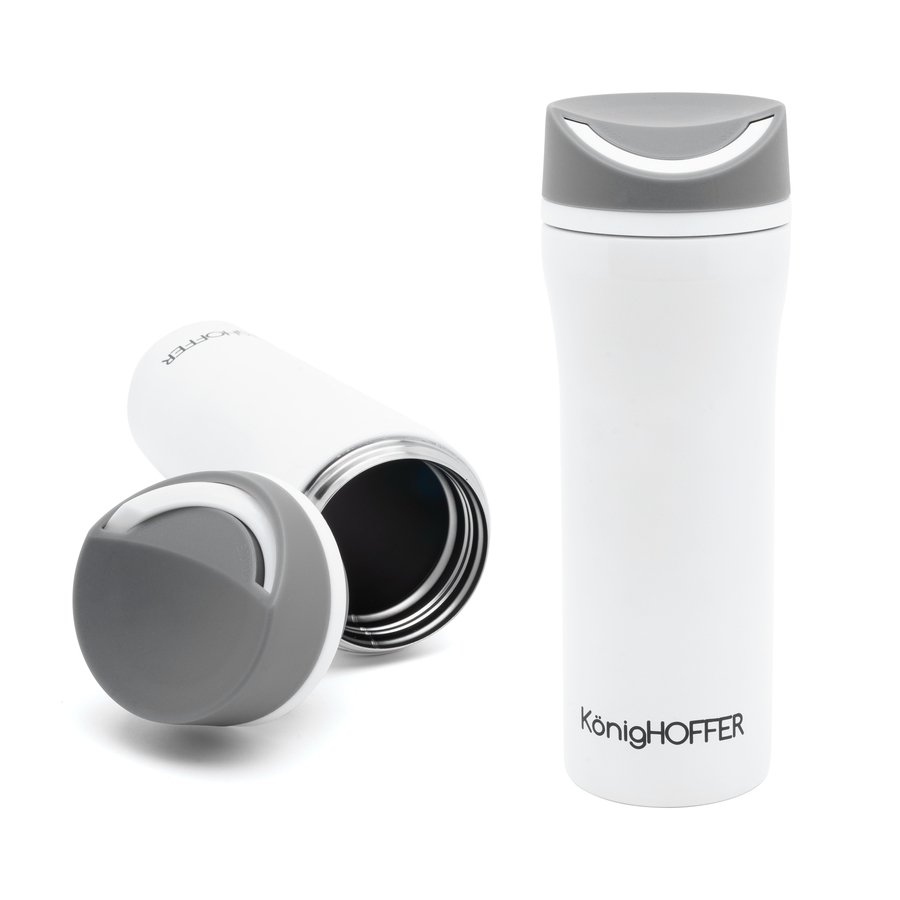 Konighoffer KönigHOFFER LOGAN KUBEK TERMICZNY 500 ML BIAŁY STAL NIERDZEWNA 5903313403603