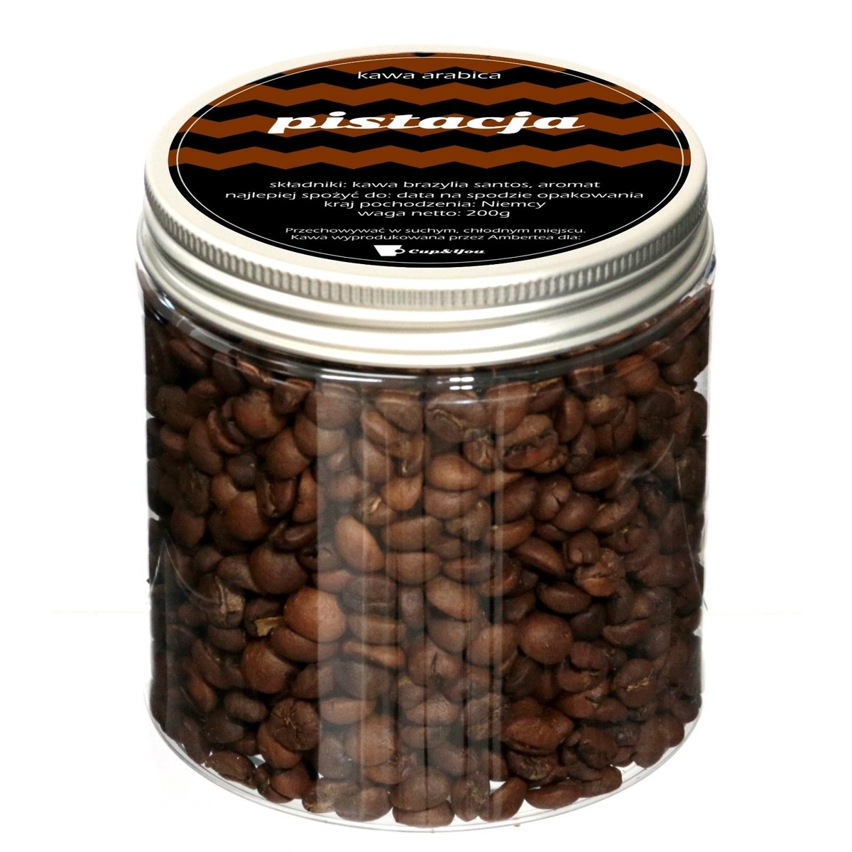 Kawa Arabica ziarnista smakowa CUP&YOU, pistacja, 200 g