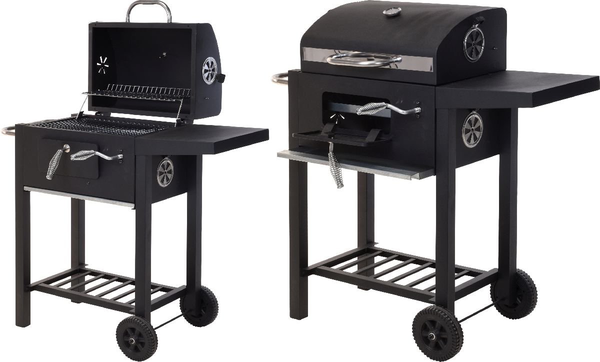 ProGarden Luksusowy grill węglowy, matowy czarny Koopman